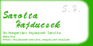 sarolta hajducsek business card